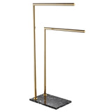 Maxbell Towel Holder Durable with Marble Base Washcloth Stand for Washroom Kitchen Aureate