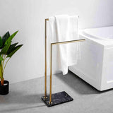 Maxbell Towel Holder Durable with Marble Base Washcloth Stand for Washroom Kitchen Aureate