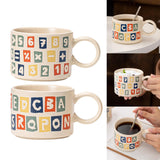 Maxbell Drinking Water Cup Ceramic with Handle Breakfast for Milk number