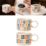 Maxbell Drinking Water Cup Ceramic with Handle Breakfast for Milk number