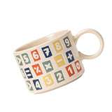 Maxbell Drinking Water Cup Ceramic with Handle Breakfast for Milk number