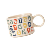 Maxbell Drinking Water Cup Ceramic with Handle Breakfast for Milk number