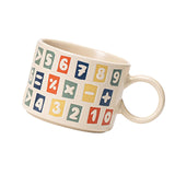 Maxbell Drinking Water Cup Ceramic with Handle Breakfast for Milk number
