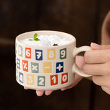 Maxbell Drinking Water Cup Ceramic with Handle Breakfast for Milk number