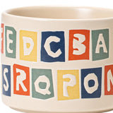 Maxbell Drinking Water Cup Ceramic with Handle Breakfast for Milk Alphabet