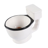 Maxbell Toilet Ceramic Mug Water Cup Creative White with A Black Rim Funny Novelty
