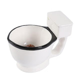 Maxbell Toilet Ceramic Mug Water Cup Creative White with A Black Rim Funny Novelty