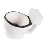 Maxbell Toilet Ceramic Mug Water Cup Creative White with A Black Rim Funny Novelty