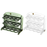 Maxbell Creative overturn Egg Box Three Layers Stackable Organizer Bin for Freezer Green