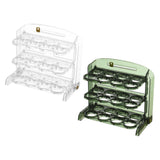 Maxbell Creative overturn Egg Box Three Layers Stackable Organizer Bin for Freezer Green