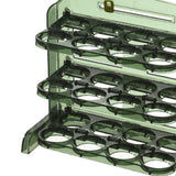 Maxbell Creative overturn Egg Box Three Layers Stackable Organizer Bin for Freezer Green