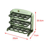 Maxbell Creative overturn Egg Box Three Layers Stackable Organizer Bin for Freezer Green