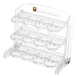 Maxbell Creative overturn Egg Box Three Layers Stackable Organizer Bin for Freezer White