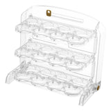 Maxbell Creative overturn Egg Box Three Layers Stackable Organizer Bin for Freezer White