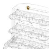 Maxbell Creative overturn Egg Box Three Layers Stackable Organizer Bin for Freezer White