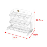 Maxbell Creative overturn Egg Box Three Layers Stackable Organizer Bin for Freezer White