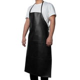 Maxbell PU Leather Waterproof Apron Oil Proof Work Apron for Lab Work Dog Grooming Black