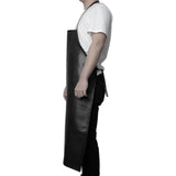 Maxbell PU Leather Waterproof Apron Oil Proof Work Apron for Lab Work Dog Grooming Black