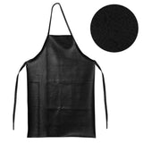 Maxbell PU Leather Waterproof Apron Oil Proof Work Apron for Lab Work Dog Grooming Black