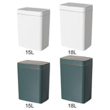Maxbell Smart Trash Can Touchless Garbage Bin Automatic Trash Bin for Bedroom Office 15L White