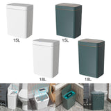 Maxbell Smart Trash Can Touchless Garbage Bin Automatic Trash Bin for Bedroom Office 15L White