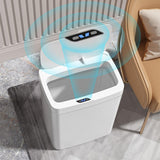 Maxbell Smart Trash Can Touchless Garbage Bin Automatic Trash Bin for Bedroom Office 18L White
