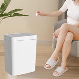 Maxbell Smart Trash Can Touchless Garbage Bin Automatic Trash Bin for Bedroom Office 18L White