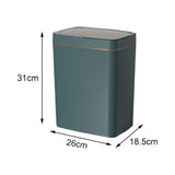 Maxbell Smart Trash Can Touchless Garbage Bin Automatic Trash Bin for Bedroom Office 15L Green