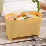 Maxbell Drainable Trash Can Rotate Rubbish Bin for Kitchen Home Table Yellow
