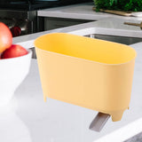 Maxbell Drainable Trash Can Rotate Rubbish Bin for Kitchen Home Table Yellow