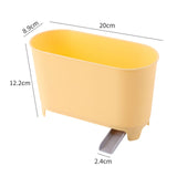Maxbell Drainable Trash Can Rotate Rubbish Bin for Kitchen Home Table Yellow