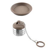 Maxbell Loose Tea Infuser Teacups Accessories Drip Tray with Chain for Flavoring