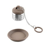 Maxbell Loose Tea Infuser Teacups Accessories Drip Tray with Chain for Flavoring