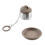Maxbell Loose Tea Infuser Teacups Accessories Drip Tray with Chain for Flavoring