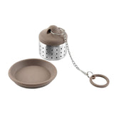 Maxbell Loose Tea Infuser Teacups Accessories Drip Tray with Chain for Flavoring