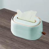 Maxbell Tissue Holder Wall Mount Tissue Dispenser Box for Household Light Green
