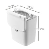 Maxbell Kitchen Waste Compost Bin with Lid Portable Multifunction for Home Bathroom 9L White pole