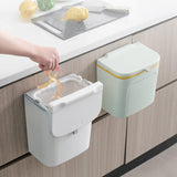 Maxbell Kitchen Waste Compost Bin with Lid Portable Multifunction for Home Bathroom 9L White pole