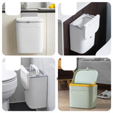 Maxbell Kitchen Waste Compost Bin with Lid Portable Multifunction for Home Bathroom 9L White pole