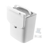 Maxbell Kitchen Waste Compost Bin with Lid Portable Multifunction for Home Bathroom 9L White pole