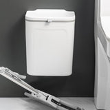 Maxbell Kitchen Waste Compost Bin with Lid Portable Multifunction for Home Bathroom 9L White pole