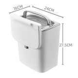 Maxbell Kitchen Waste Compost Bin with Lid Portable Multifunction for Home Bathroom 9L Grey pole