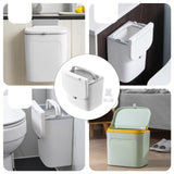 Maxbell Kitchen Waste Compost Bin with Lid Portable Multifunction for Home Bathroom 7L Grey pole