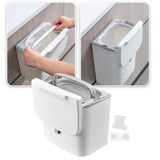 Maxbell Kitchen Waste Compost Bin with Lid Portable Multifunction for Home Bathroom 7L Grey pole