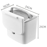 Maxbell Kitchen Waste Compost Bin with Lid Portable Multifunction for Home Bathroom 7L Grey pole