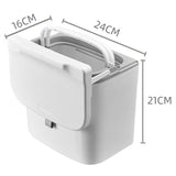 Maxbell Kitchen Waste Compost Bin with Lid Portable Multifunction for Home Bathroom 7L White pole