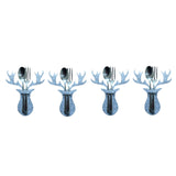 Maxbell 4Pcs Christmas Cutlery Bag Pocket Elk design for Christmas Holiday Home