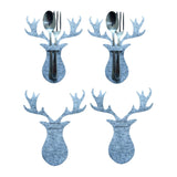 Maxbell 4Pcs Christmas Cutlery Bag Pocket Elk design for Christmas Holiday Home