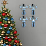 Maxbell 4Pcs Christmas Cutlery Bag Pocket Elk design for Christmas Holiday Home