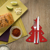 Maxbell 4x Christmas Cutlery Bag Pocket Tableware Forks Pockets Bags for Supplies